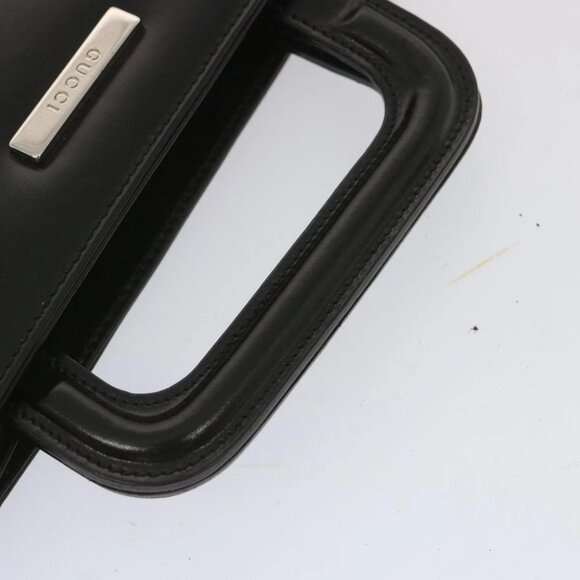 GUCCI Hand Bag Leather Black Auth 68145 - Picture 8 of 15